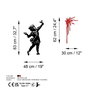 Wallity Banksy Metal 09 Escultura de pared negra